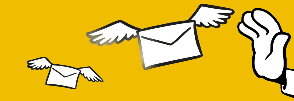 envelope and hands